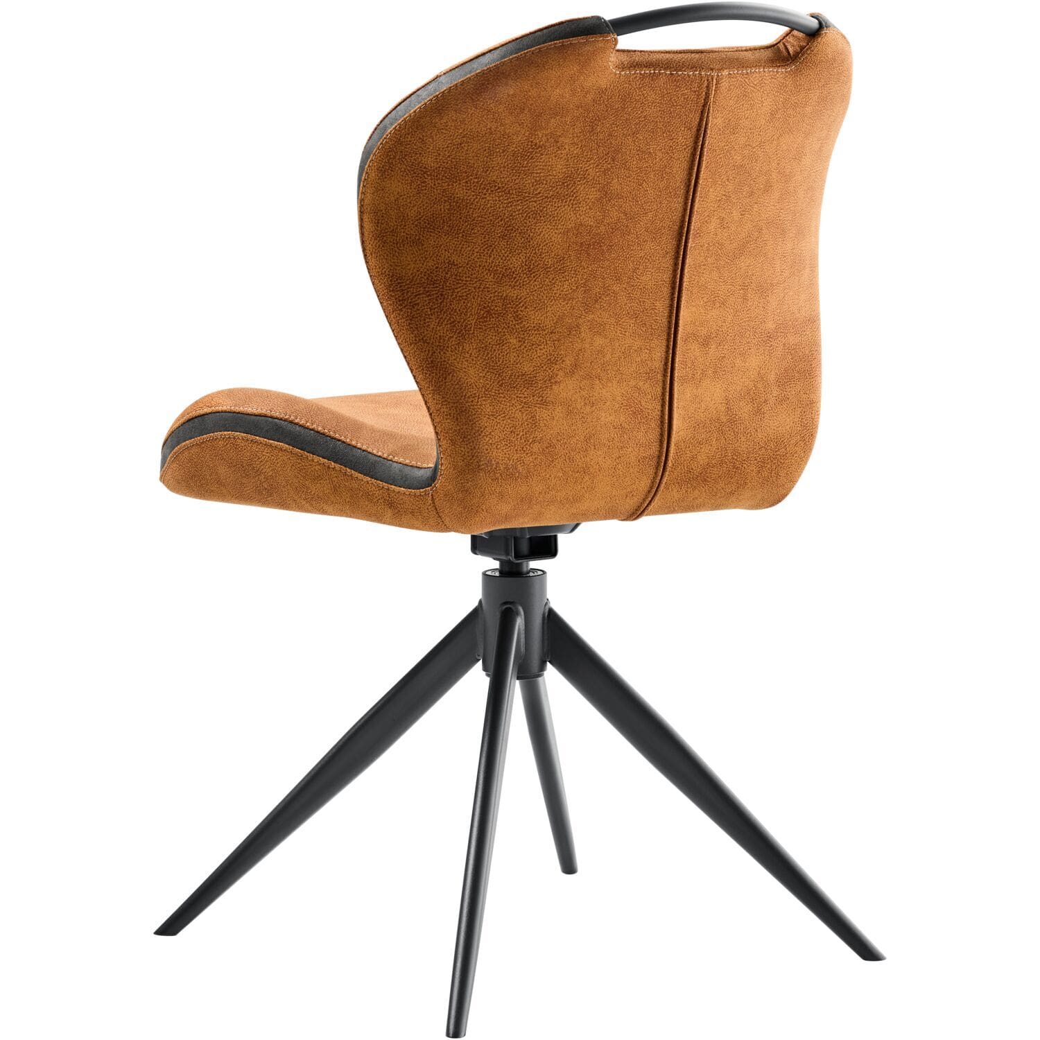 Pronto Wonen Eetkamerstoel Tantini draaibaar microvezel cognac Cognac Eetkamerstoel