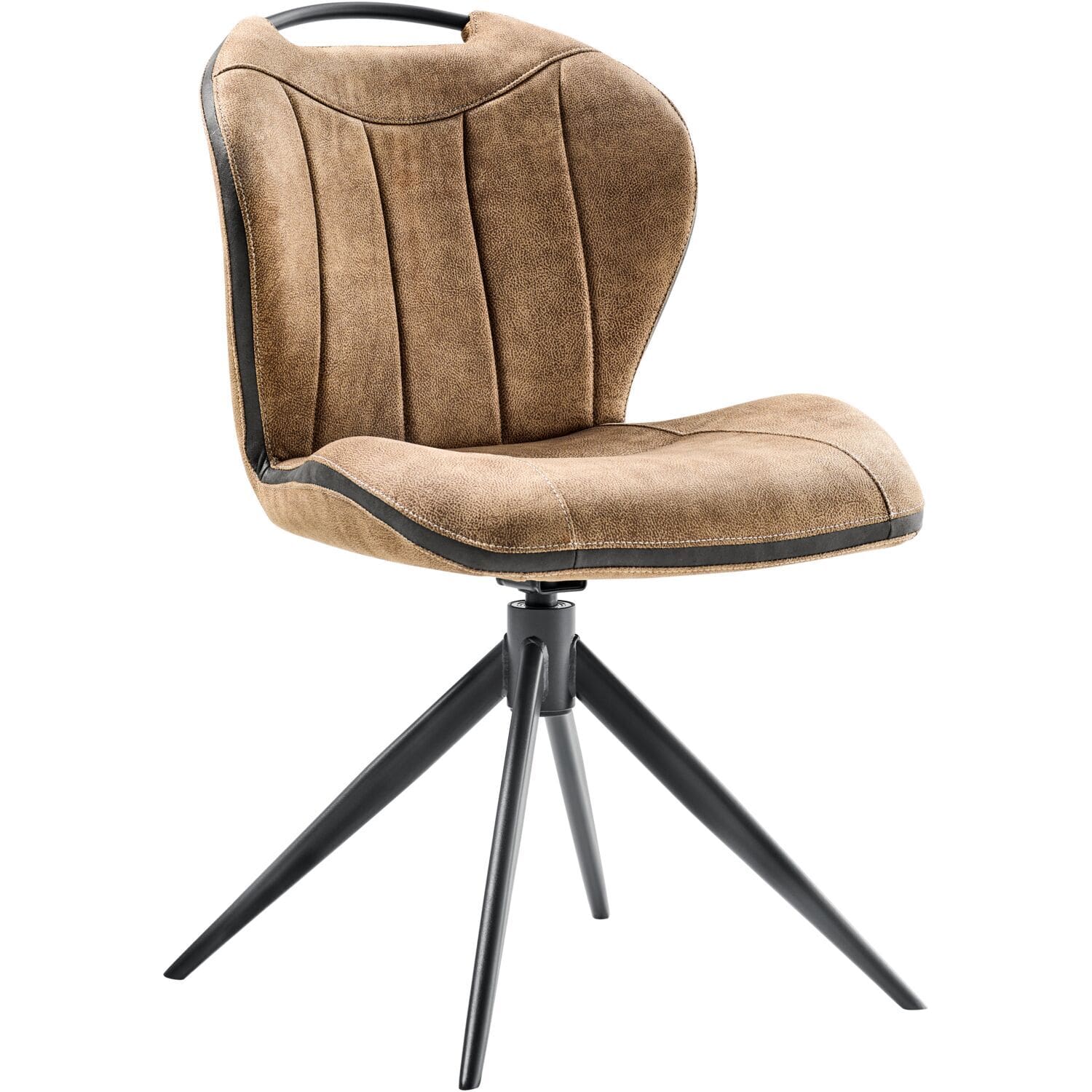 Pronto Wonen Eetkamerstoel Tantini draaibaar microvezel taupe Taupe Eetkamerstoel