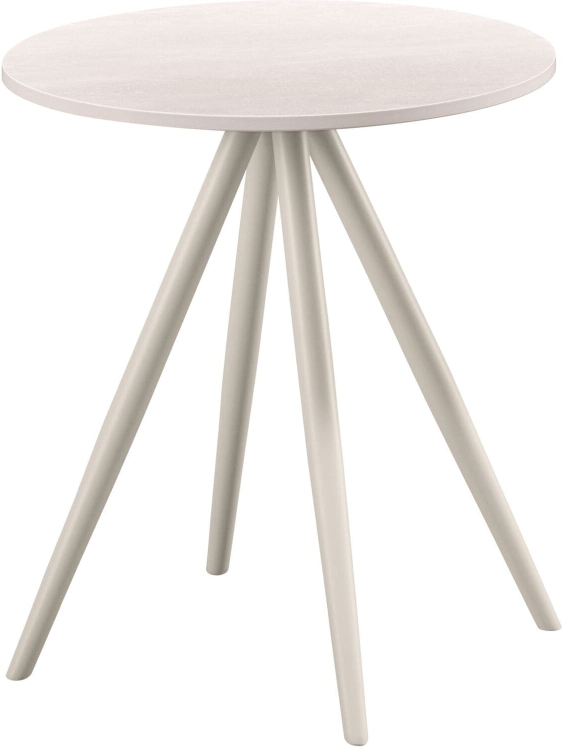 Pronto Wonen Salontafel Cercio keramiek 40cm rond wit Wit Bijzettafel