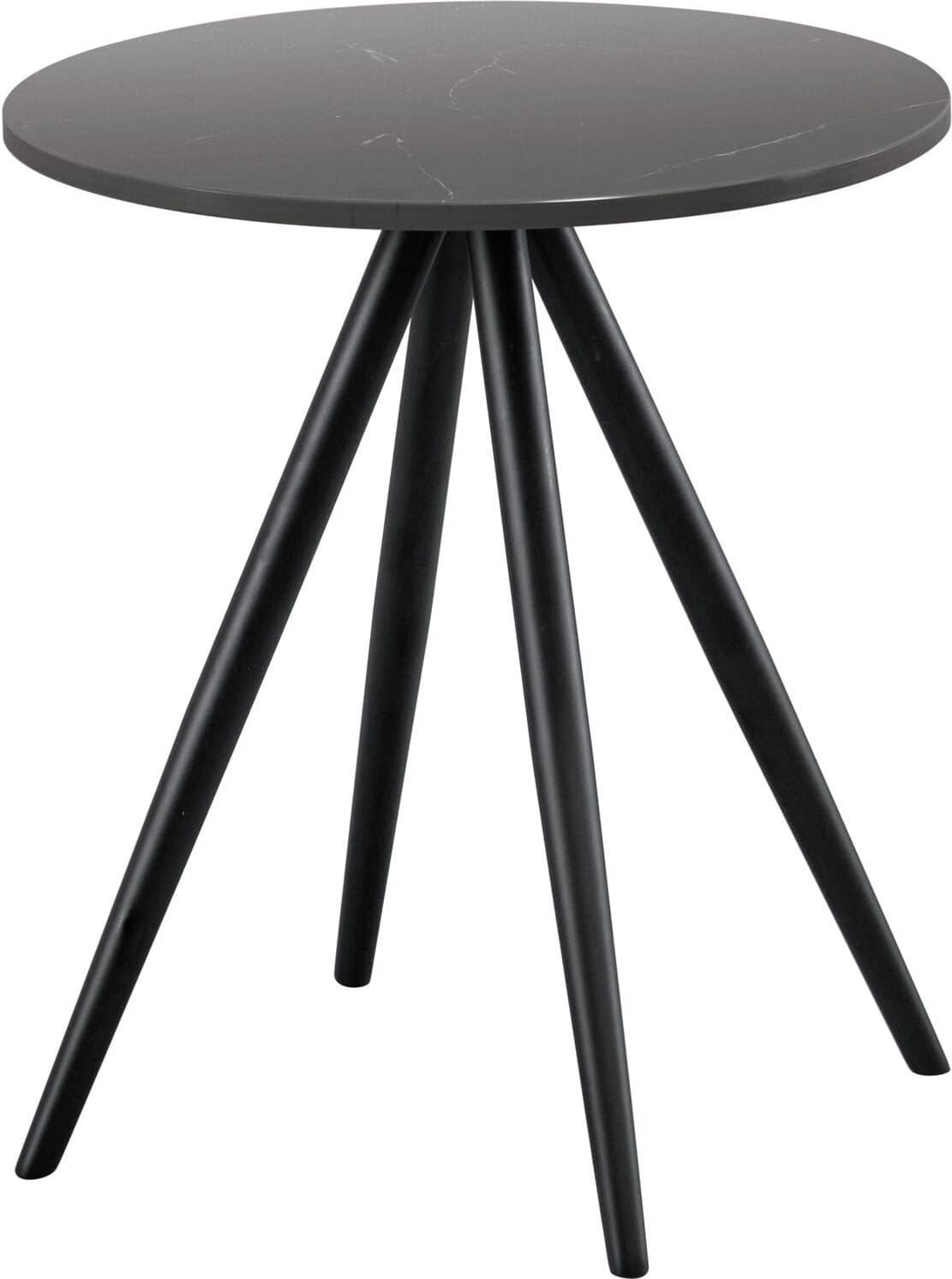 Pronto Wonen Salontafel Cercio keramiek 40cm rond zwart Zwart Bijzettafel
