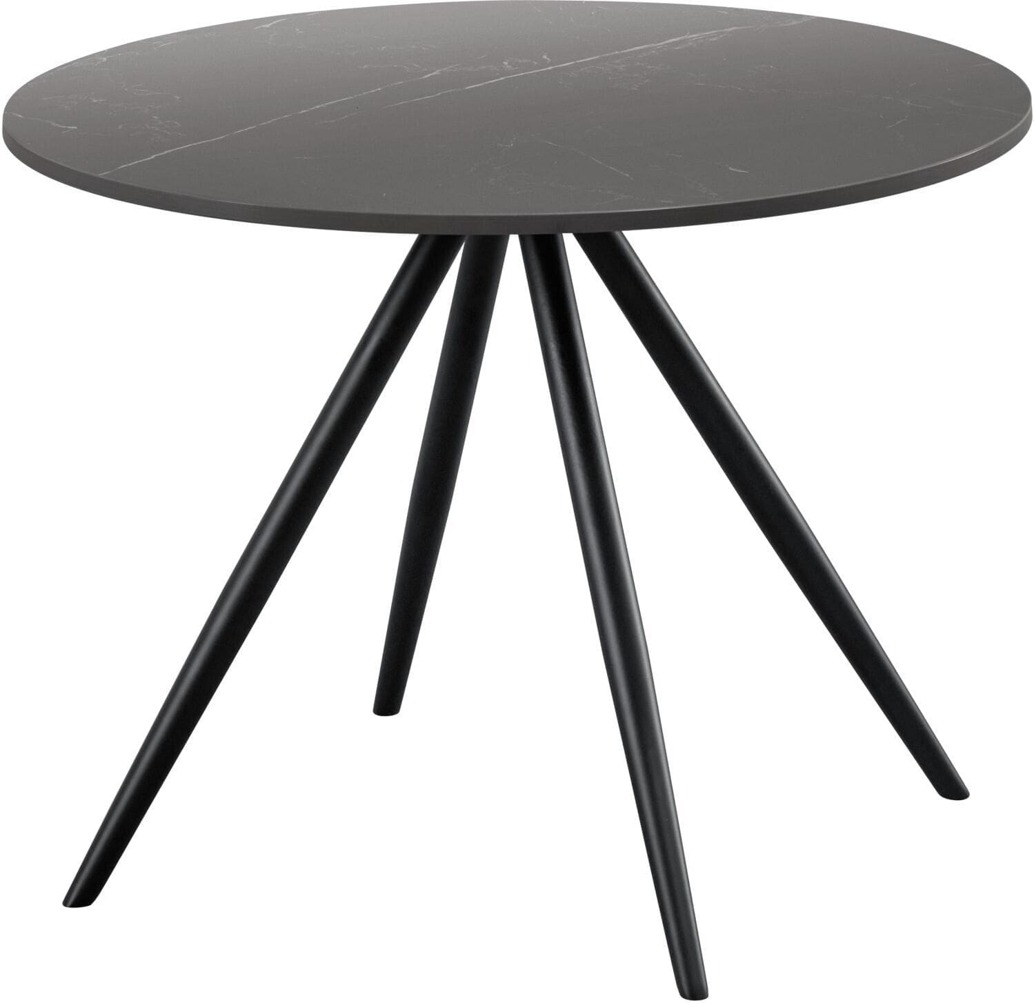 Pronto Wonen Salontafel Cercio keramiek 60cm rond zwart Zwart Bijzettafel