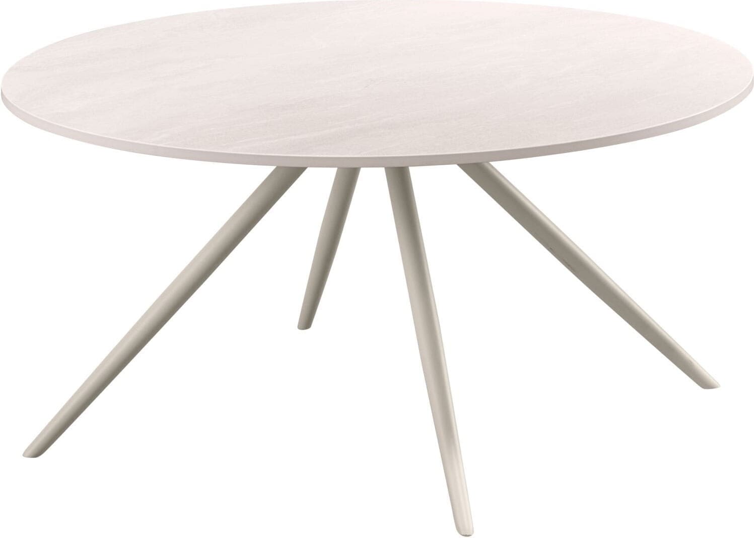 Pronto Wonen Salontafel Cercio keramiek 80cm rond wit Wit Salontafel