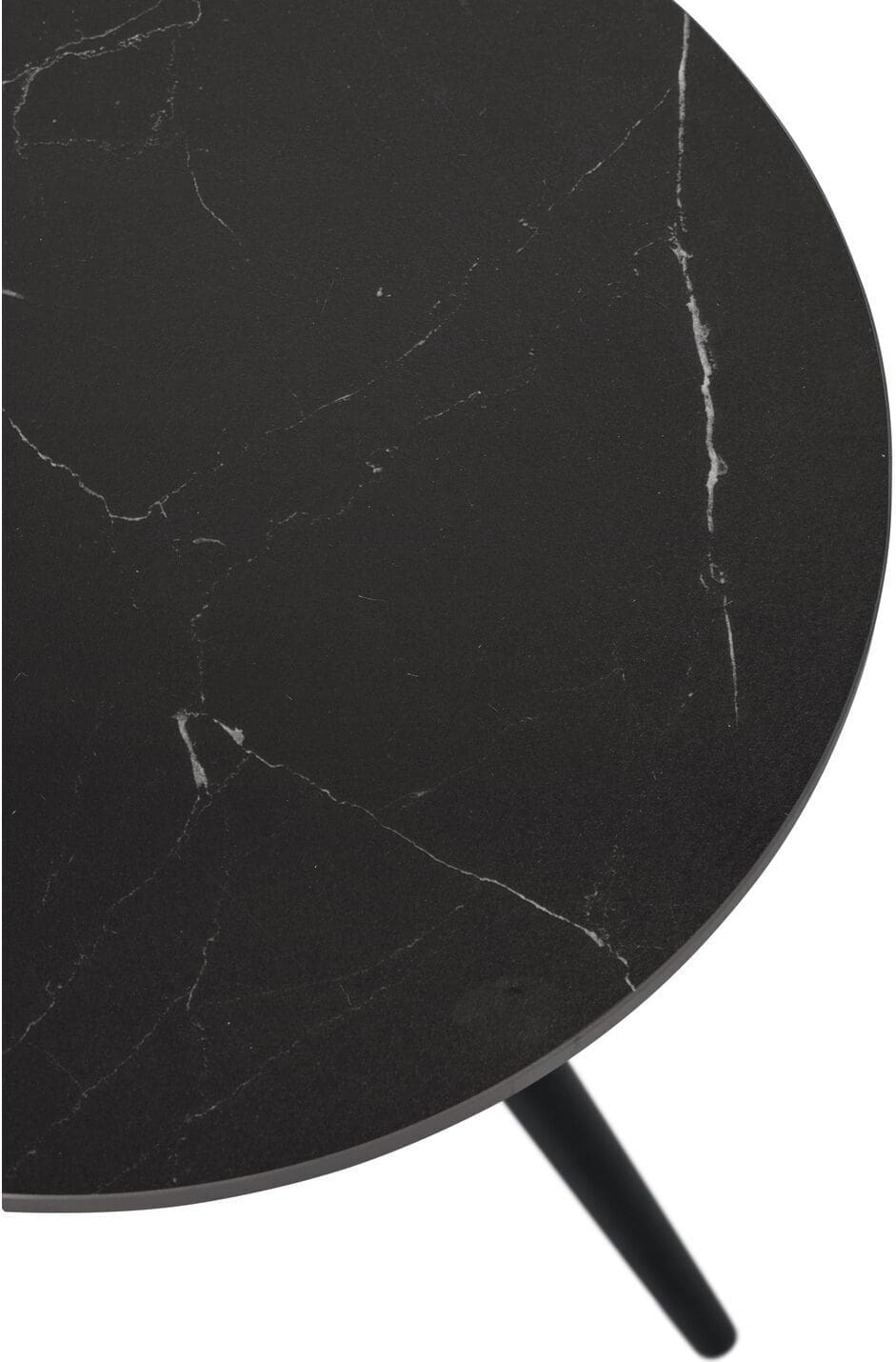 Pronto Wonen Salontafel Cercio keramiek 80cm rond zwart Zwart Salontafel