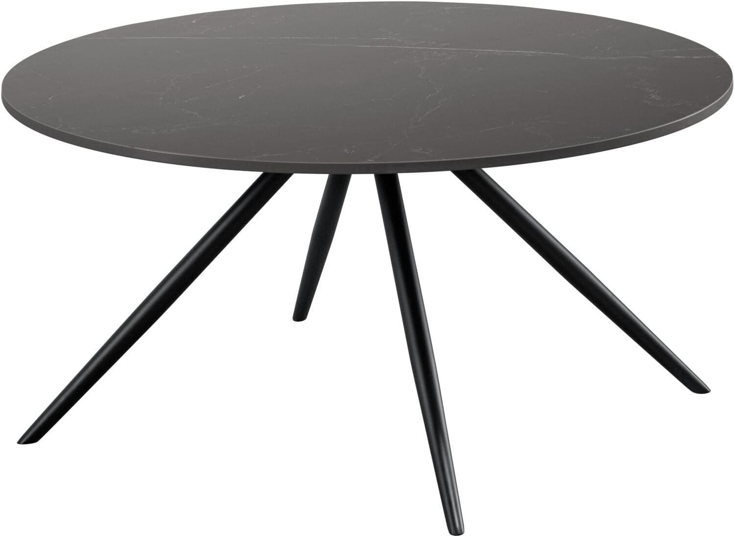 Pronto Wonen Salontafel Cercio keramiek 80cm rond zwart Zwart Salontafel
