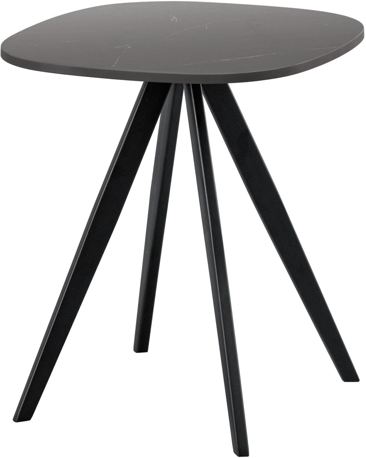 Pronto Wonen Salontafel Fitura keramiek 40x40 cm vierkant zwart Zwart Bijzettafel