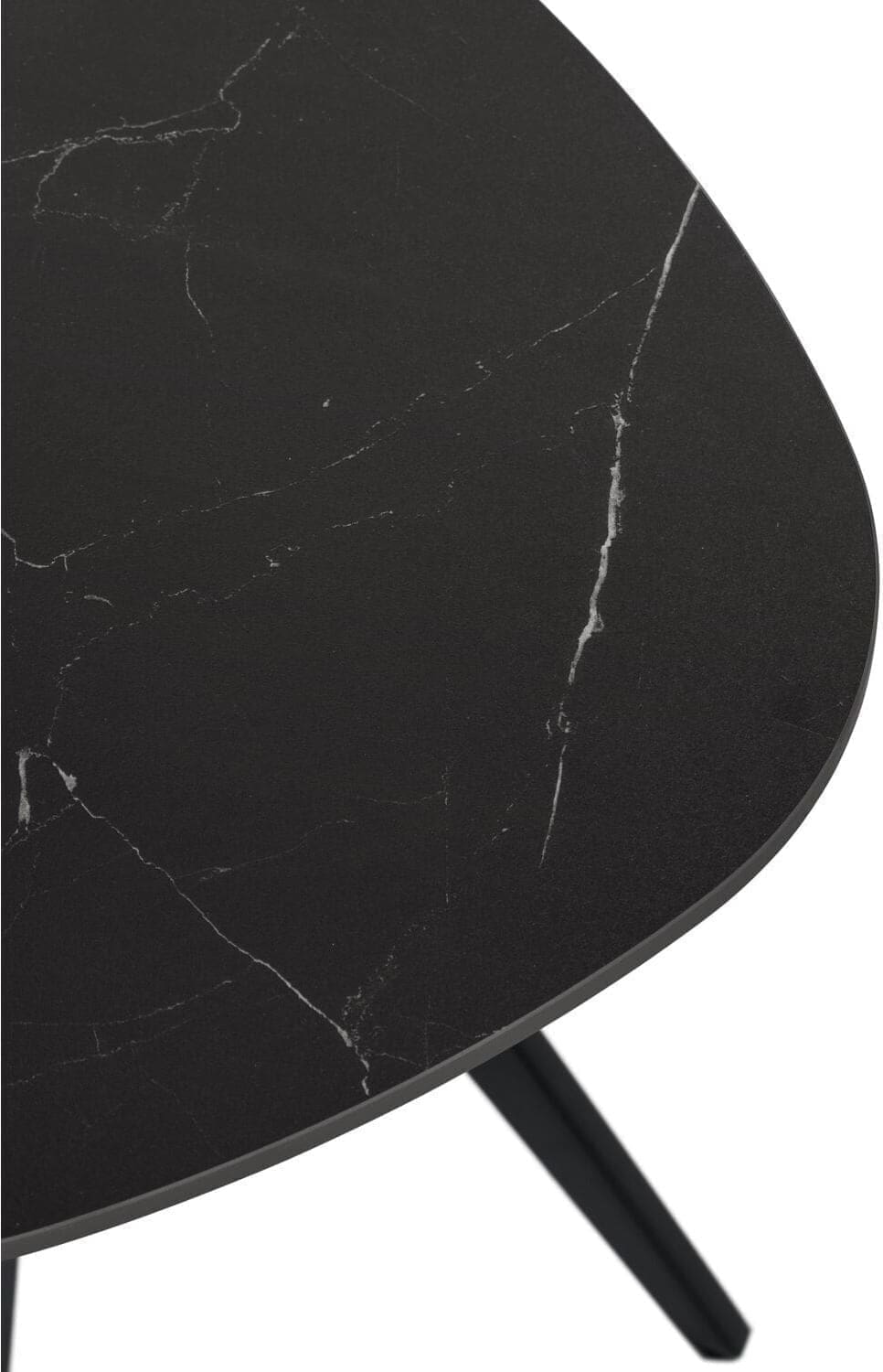 Pronto Wonen Salontafel Fitura keramiek 60x60 cm vierkant zwart Zwart Bijzettafel