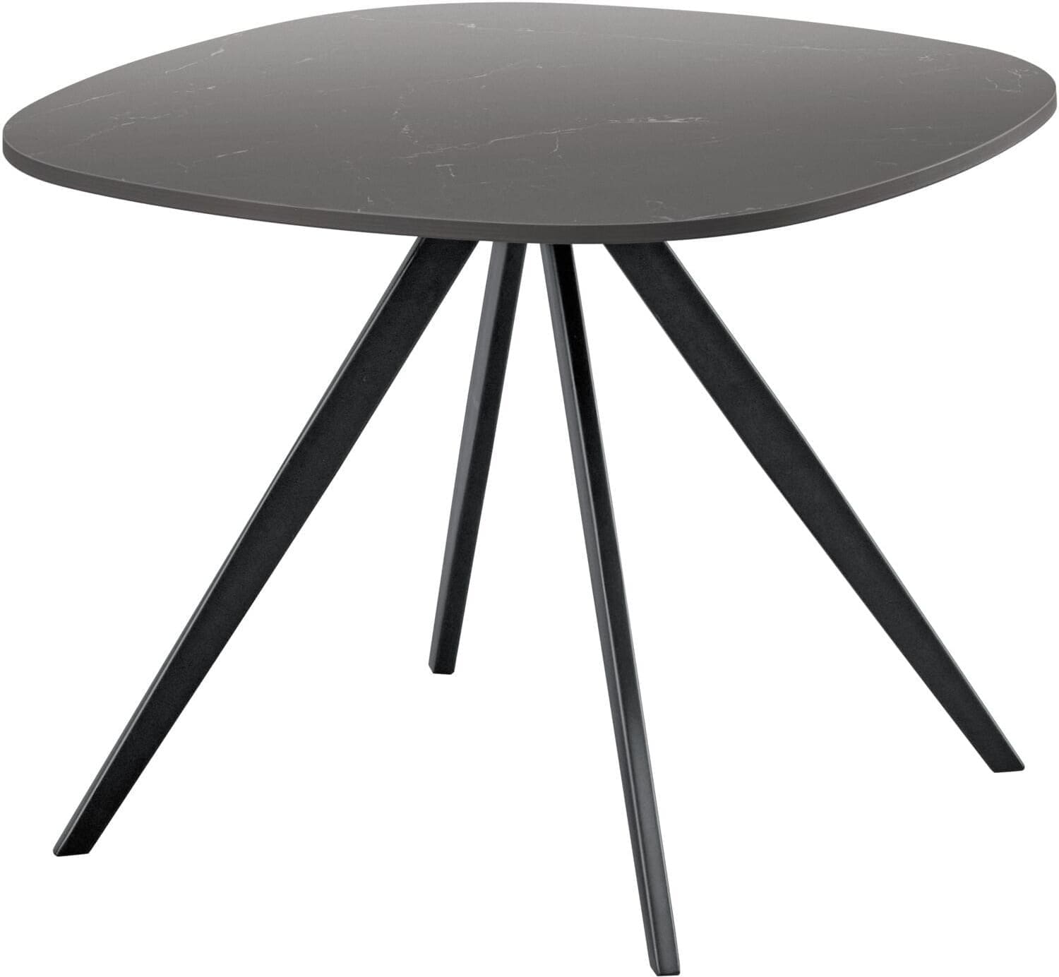 Pronto Wonen Salontafel Fitura keramiek 60x60 cm vierkant zwart Zwart Bijzettafel