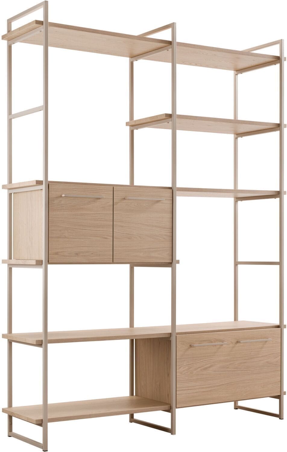 Pronto Wonen Wandkast Sistema 226x166x45 cm lichtgrijs Grijs Vakkenkast