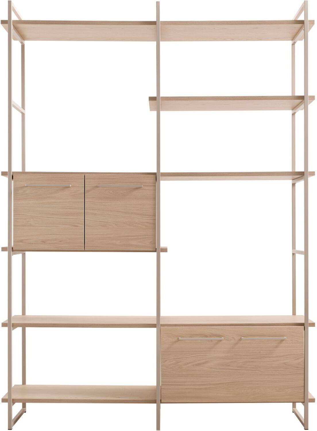 Pronto Wonen Wandkast Sistema 226x166x45 cm lichtgrijs Grijs Vakkenkast