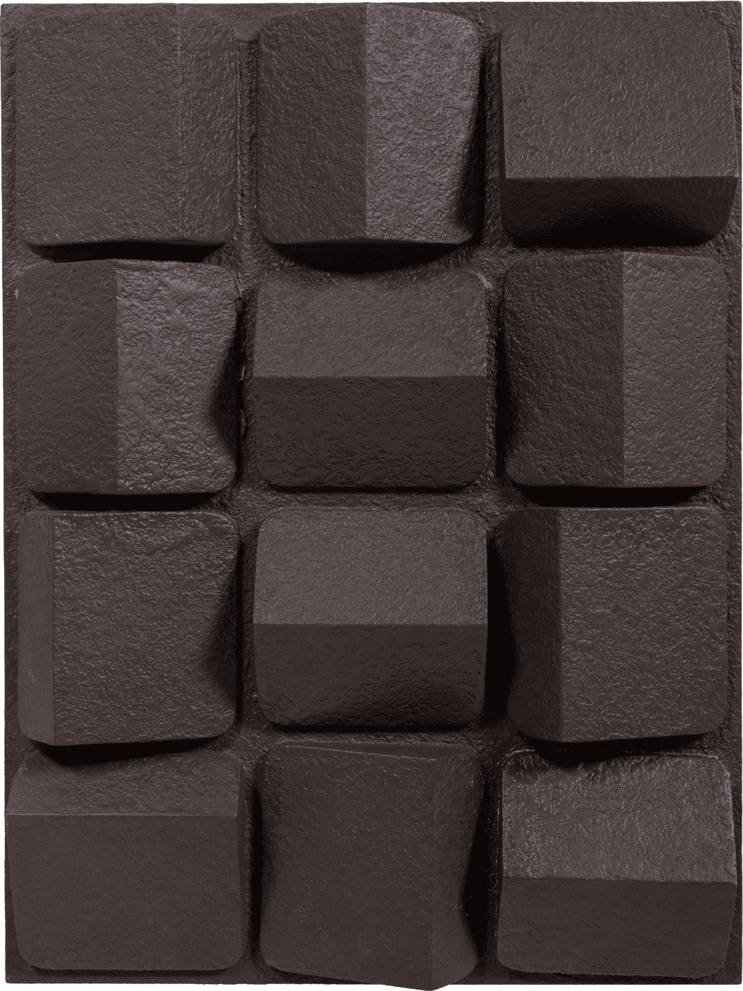 WOOOD Axis wanddeco betonlook bruin Bruin Wanddecoratie
