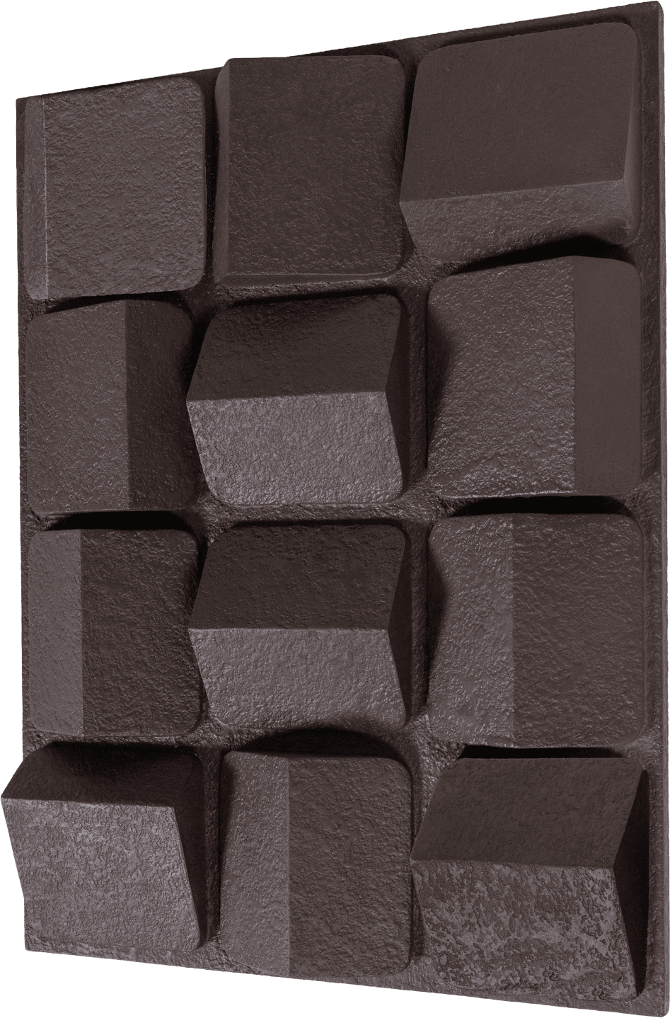 WOOOD Axis wanddeco betonlook bruin Bruin Wanddecoratie