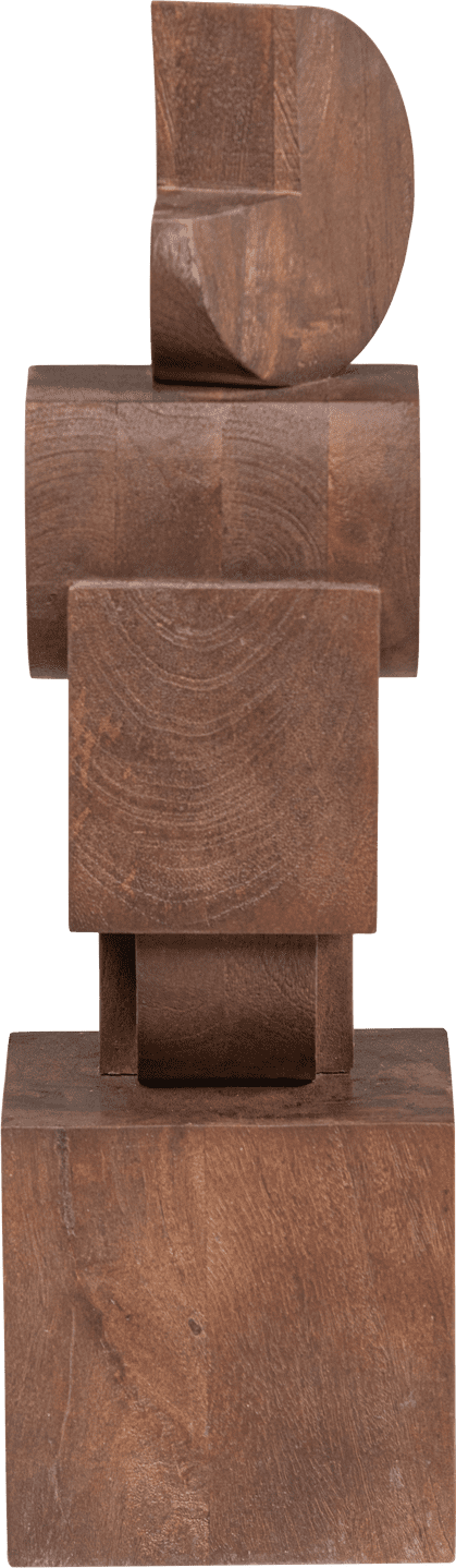 WOOOD Draxa sculptuur ornament hout bruin Bruin