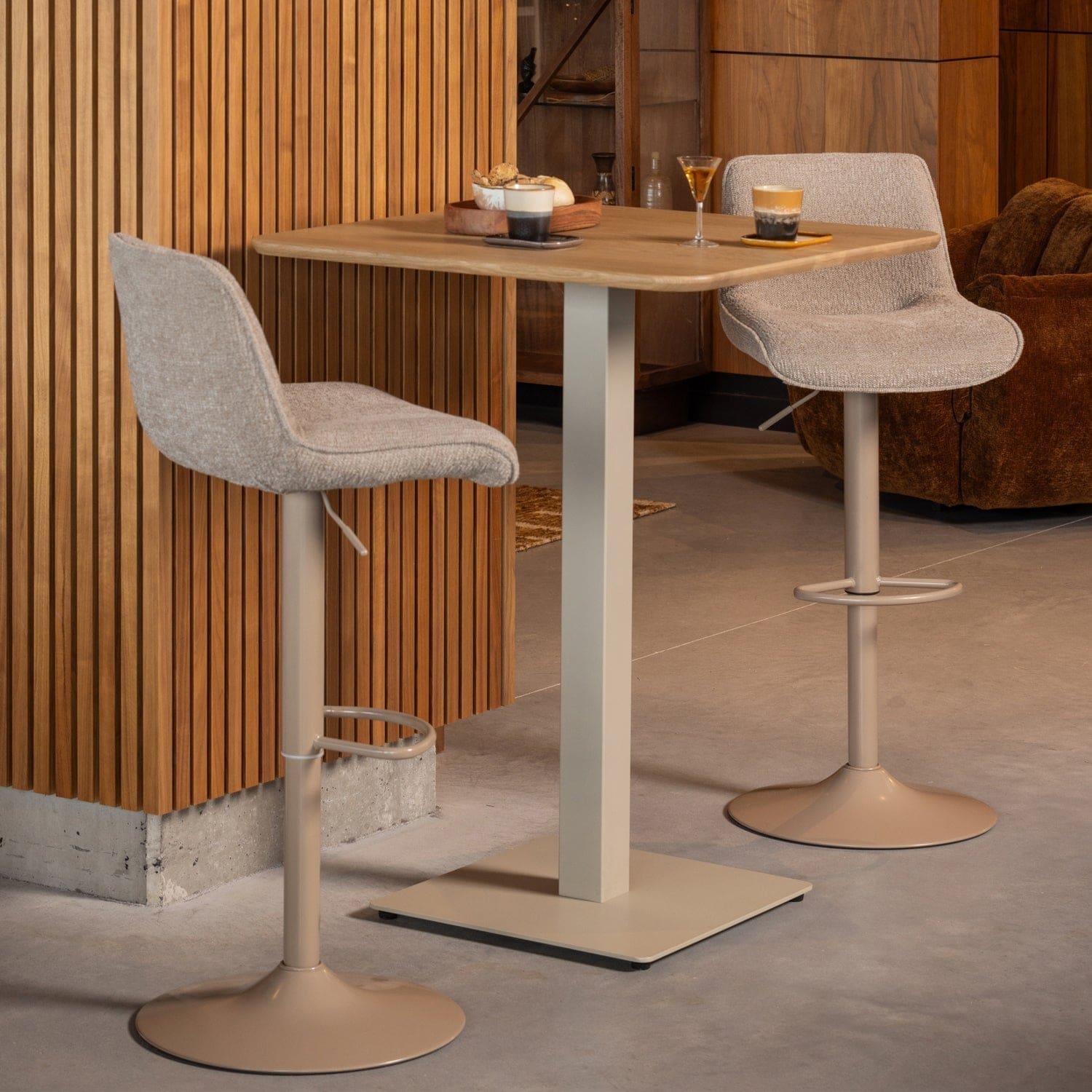 WOOOD Eettafel bartafel afgeronde hoek dl transparant Transparant Bartafel