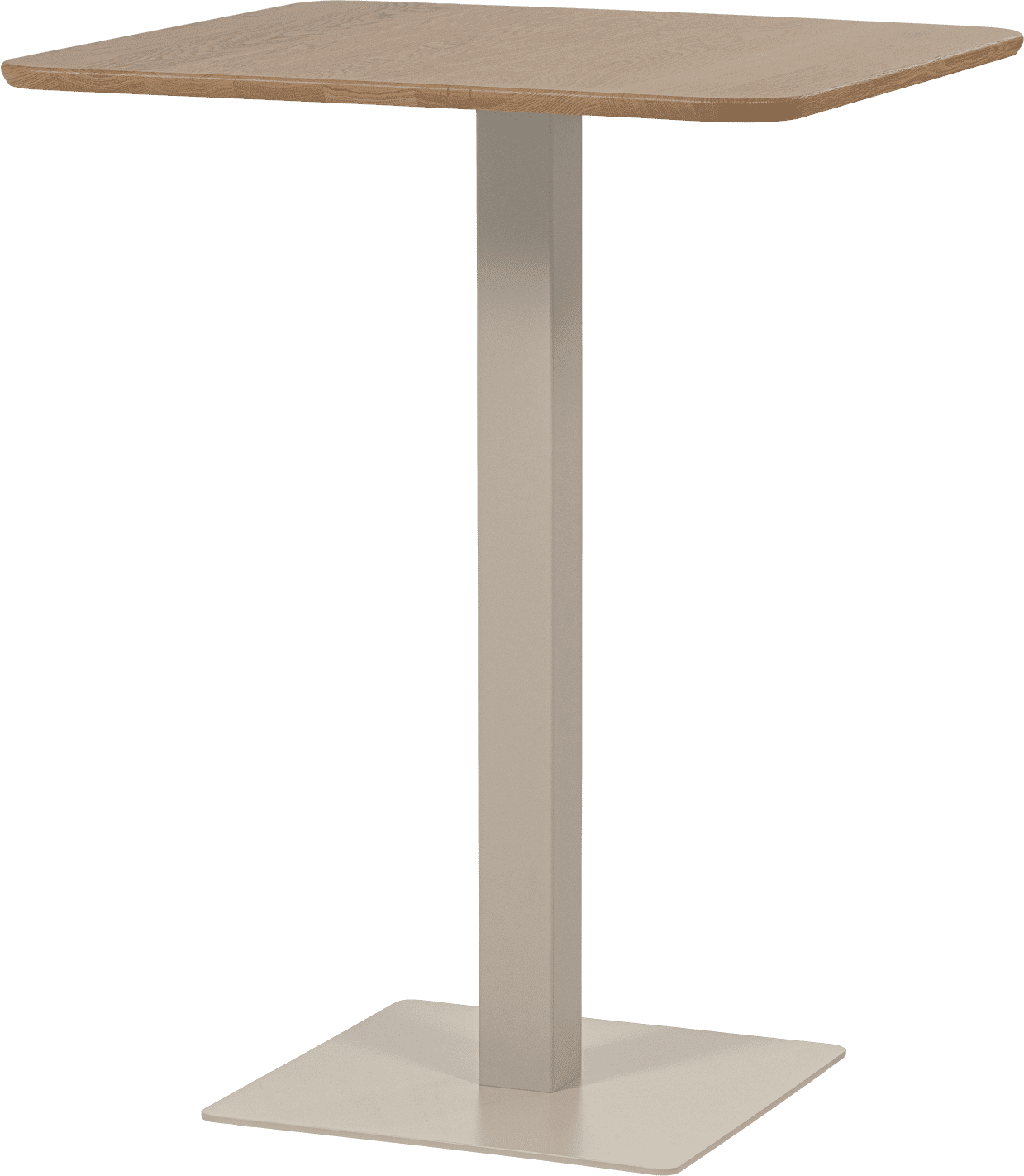 WOOOD Eettafel bartafel afgeronde hoek dl transparant Transparant Bartafel