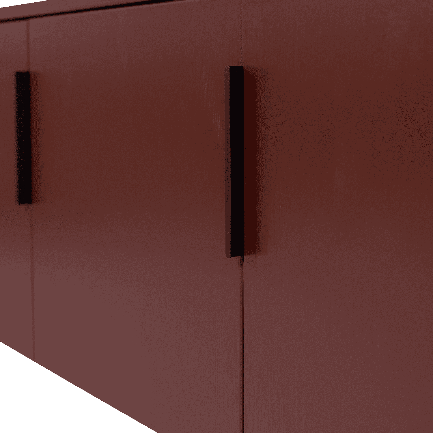 WOOOD Gunnar tv meubel 154cm grenen bordeauxrood Bordeaux Tv-meubel|Tv-dressoir