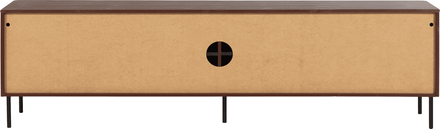 WOOOD Gunnar tv meubel 200cm grenen bordeauxrood Bordeaux Tv-meubel|Tv-dressoir