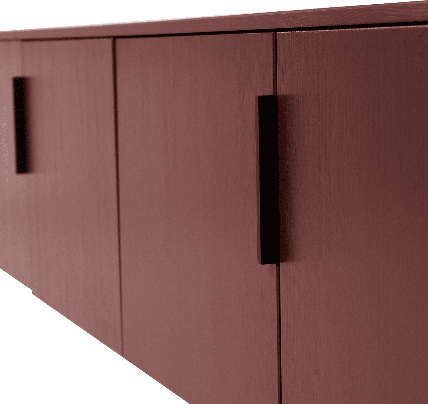 WOOOD Gunnar tv meubel 200cm grenen bordeauxrood Bordeaux Tv-meubel|Tv-dressoir