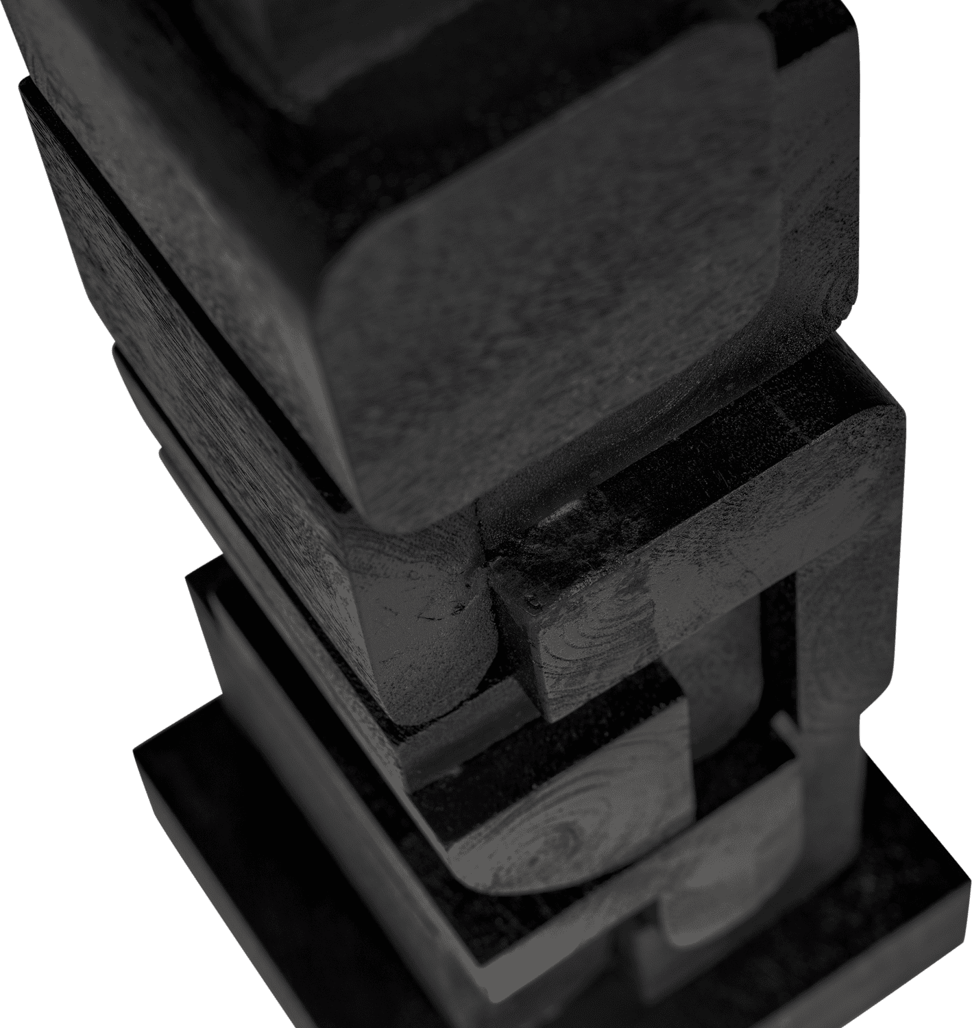 WOOOD Isan sculptuur ornament hout zwart Zwart