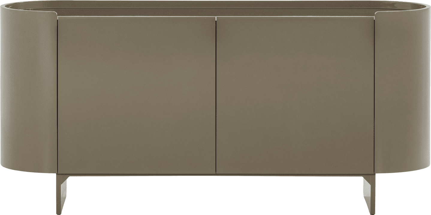 WOOOD Liora tv meubel hout hoogglans groen Groen Tv-meubel|Tv-dressoir