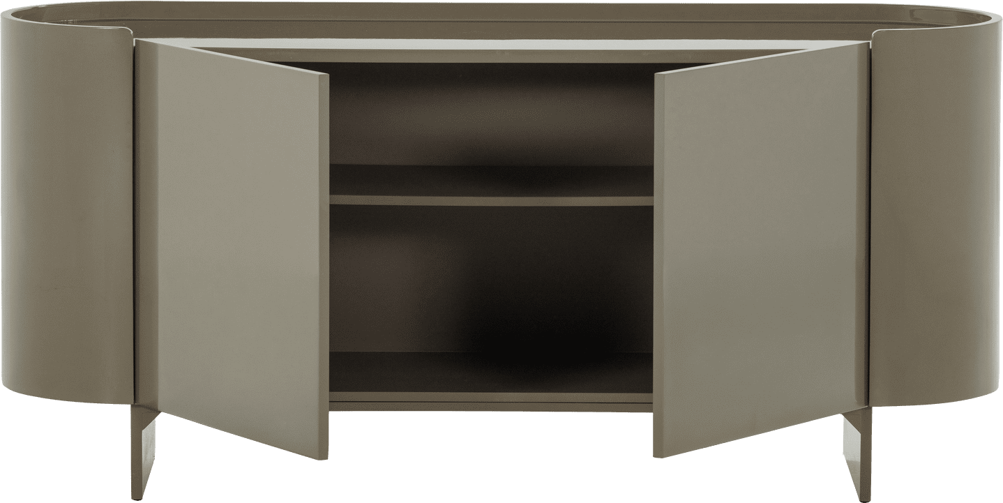 WOOOD Liora tv meubel hout hoogglans groen Groen Tv-meubel|Tv-dressoir