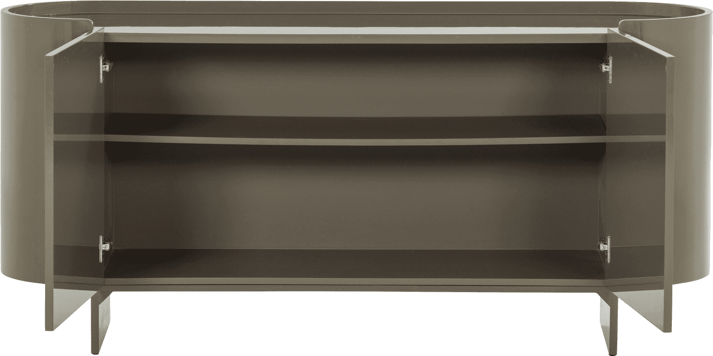 WOOOD Liora tv meubel hout hoogglans groen Groen Tv-meubel|Tv-dressoir