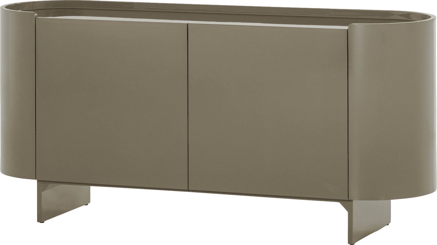 WOOOD Liora tv meubel hout hoogglans groen Groen Tv-meubel|Tv-dressoir