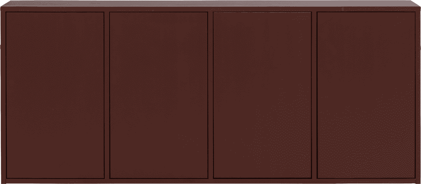 WOOOD Merel dressoir grenen bordeauxrood Bordeaux Dressoir|Kast
