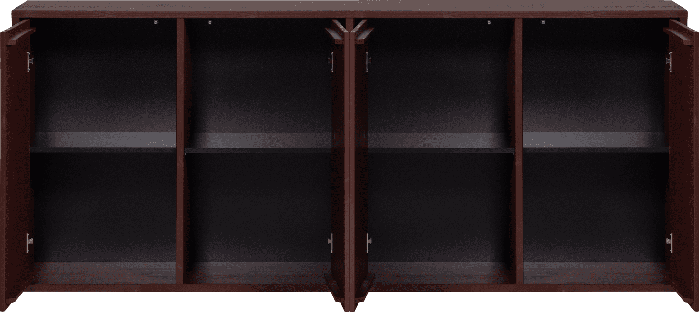 WOOOD Merel dressoir grenen bordeauxrood Bordeaux Dressoir|Kast