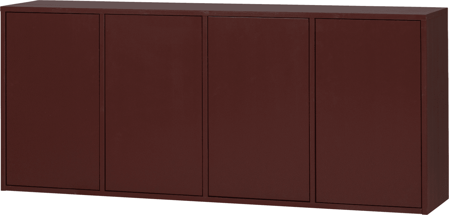 WOOOD Merel dressoir grenen bordeauxrood Bordeaux Dressoir|Kast