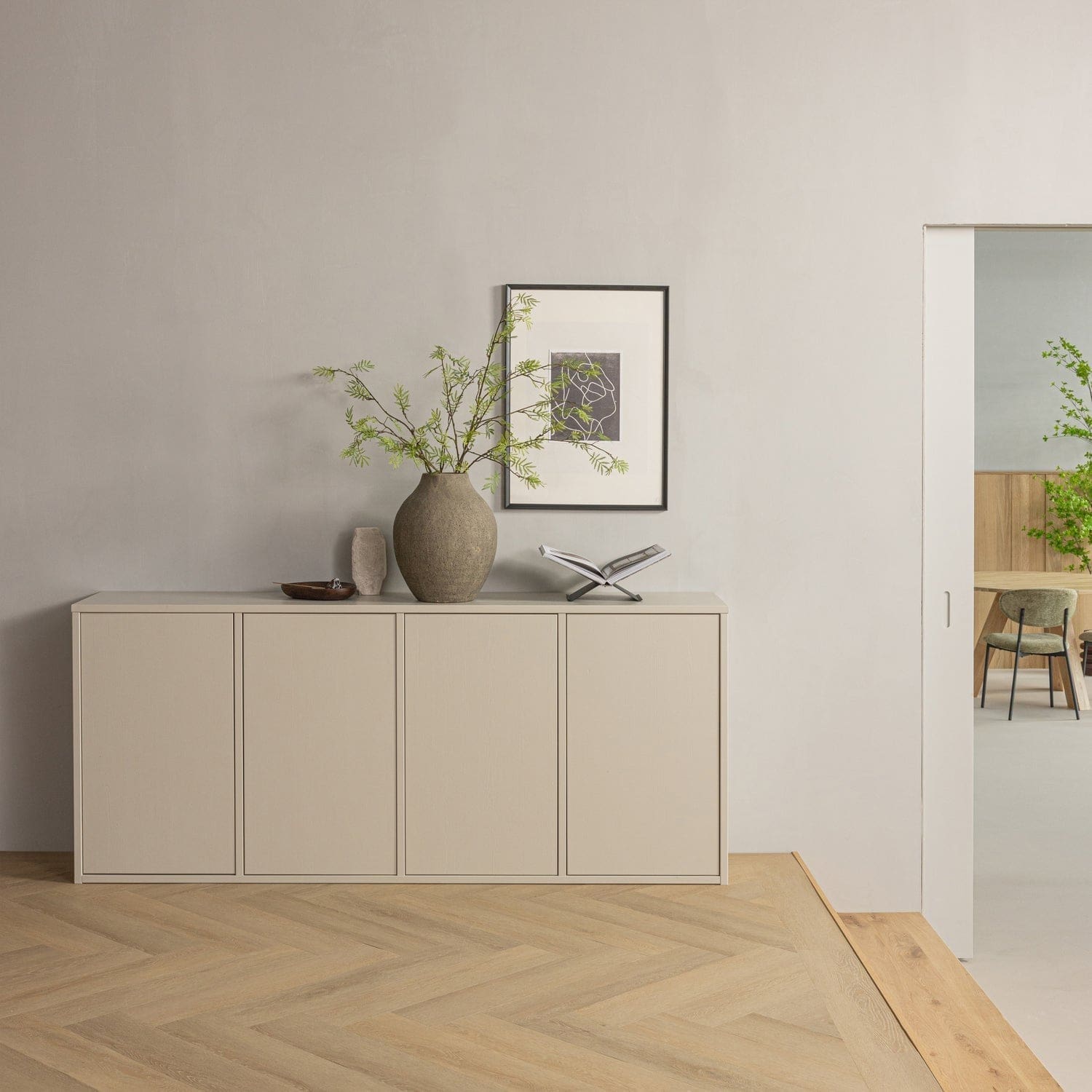 WOOOD Merel dressoir grenen dust Paars Dressoir|Kast