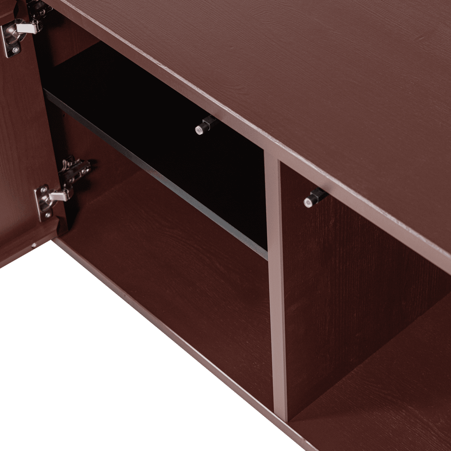 WOOOD Merel tv meubel grenen bordeauxrood Bordeaux Tv-meubel|Tv-dressoir