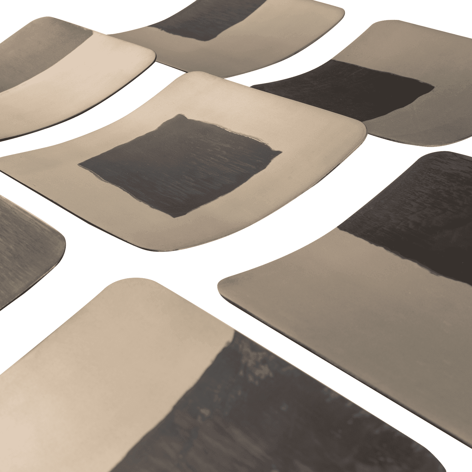 WOOOD Nami wanddeco set metaal nikkel Nikkel Wanddecoratie