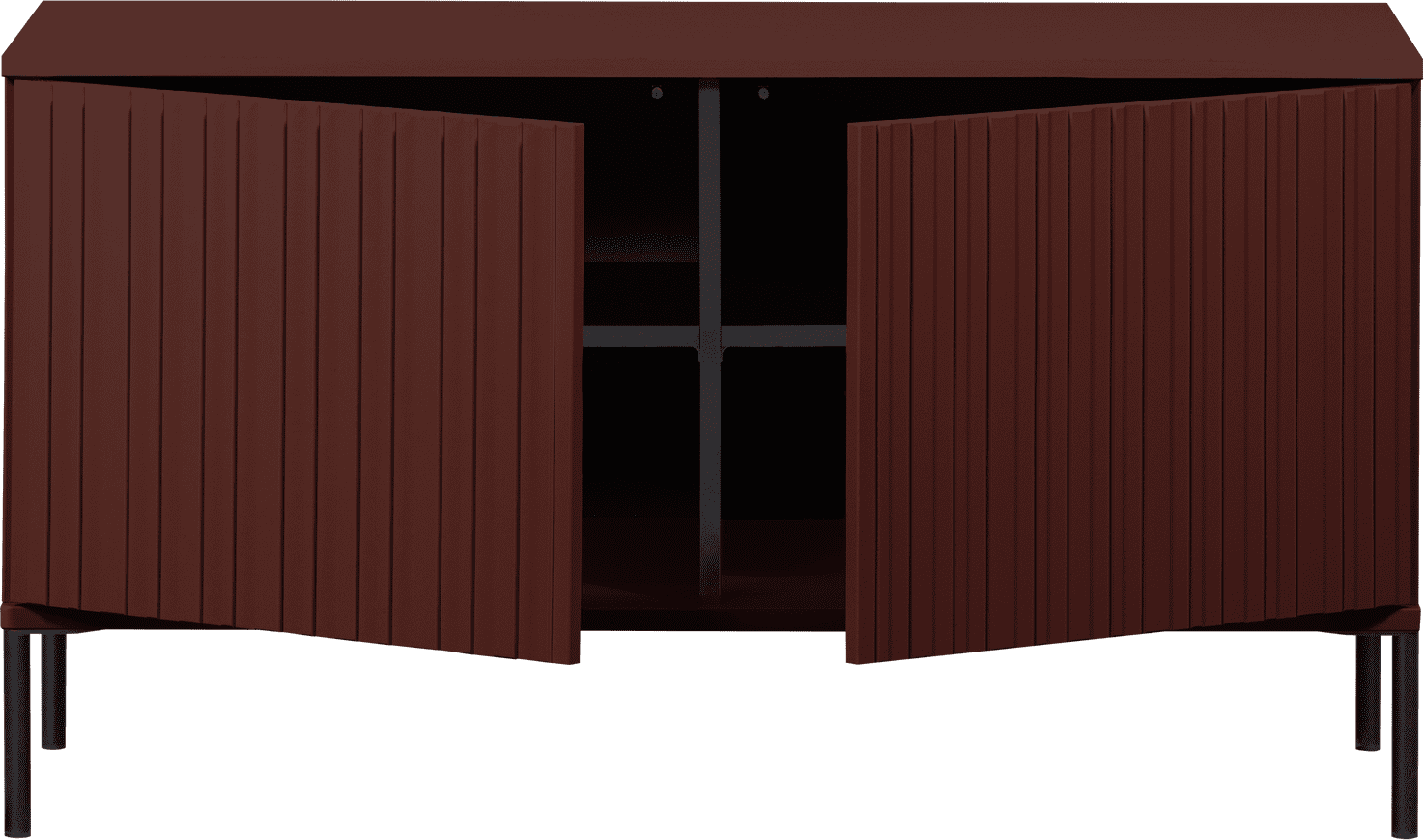 WOOOD New gravure tv meubel 100cm grenen bordeauxrood Bordeaux Tv-meubel|Tv-dressoir