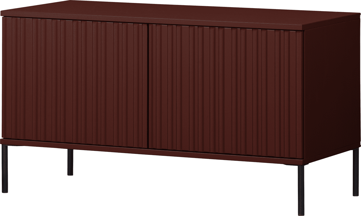 WOOOD New gravure tv meubel 100cm grenen bordeauxrood Bordeaux Tv-meubel|Tv-dressoir