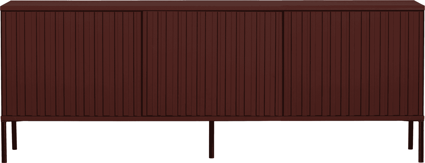 WOOOD New gravure tv meubel 150cm grenen bordeauxrood Bordeaux Tv-meubel|Tv-dressoir