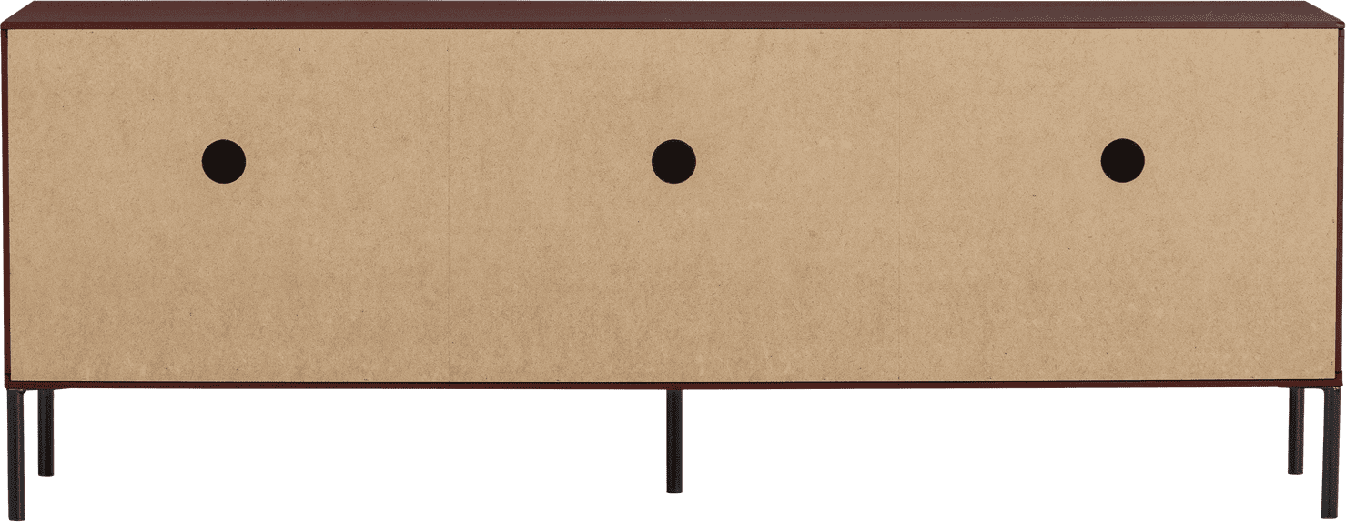 WOOOD New gravure tv meubel 150cm grenen bordeauxrood Bordeaux Tv-meubel|Tv-dressoir