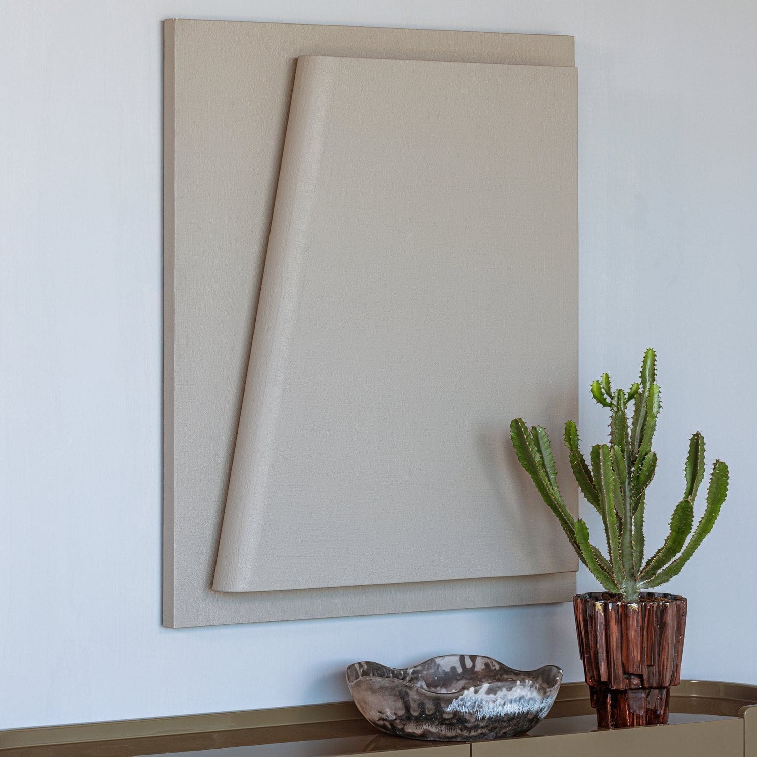 WOOOD Numa wanddeco betonlook grijs Grijs Wanddecoratie