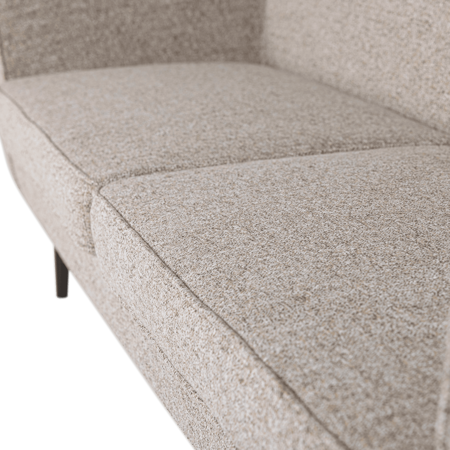 WOOOD Rocco 187cm geweven stof bruin melange Naturel melange 2-zitsbank