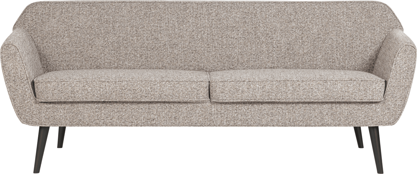 WOOOD Rocco 187cm geweven stof bruin melange Naturel melange 2-zitsbank