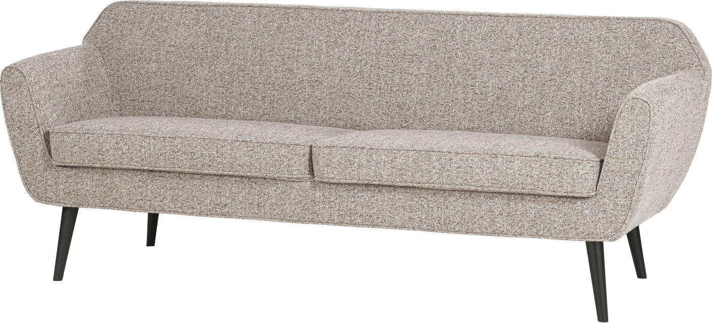 WOOOD Rocco 187cm geweven stof bruin melange Naturel melange 2-zitsbank