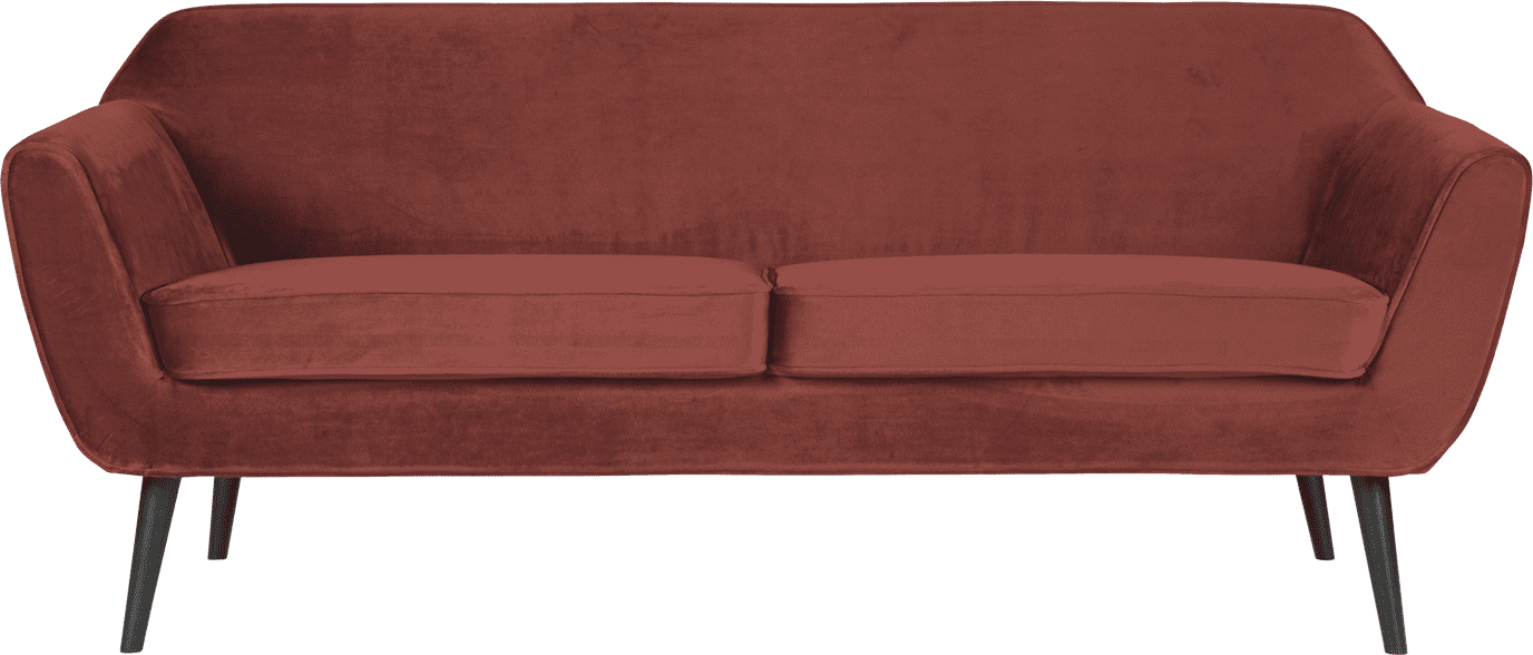 WOOOD Rocco 187cm velvet bordeauxrood Bordeaux 2-zitsbank