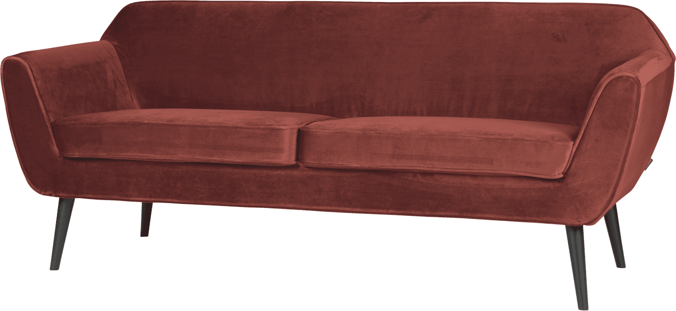 WOOOD Rocco 187cm velvet bordeauxrood Bordeaux 2-zitsbank