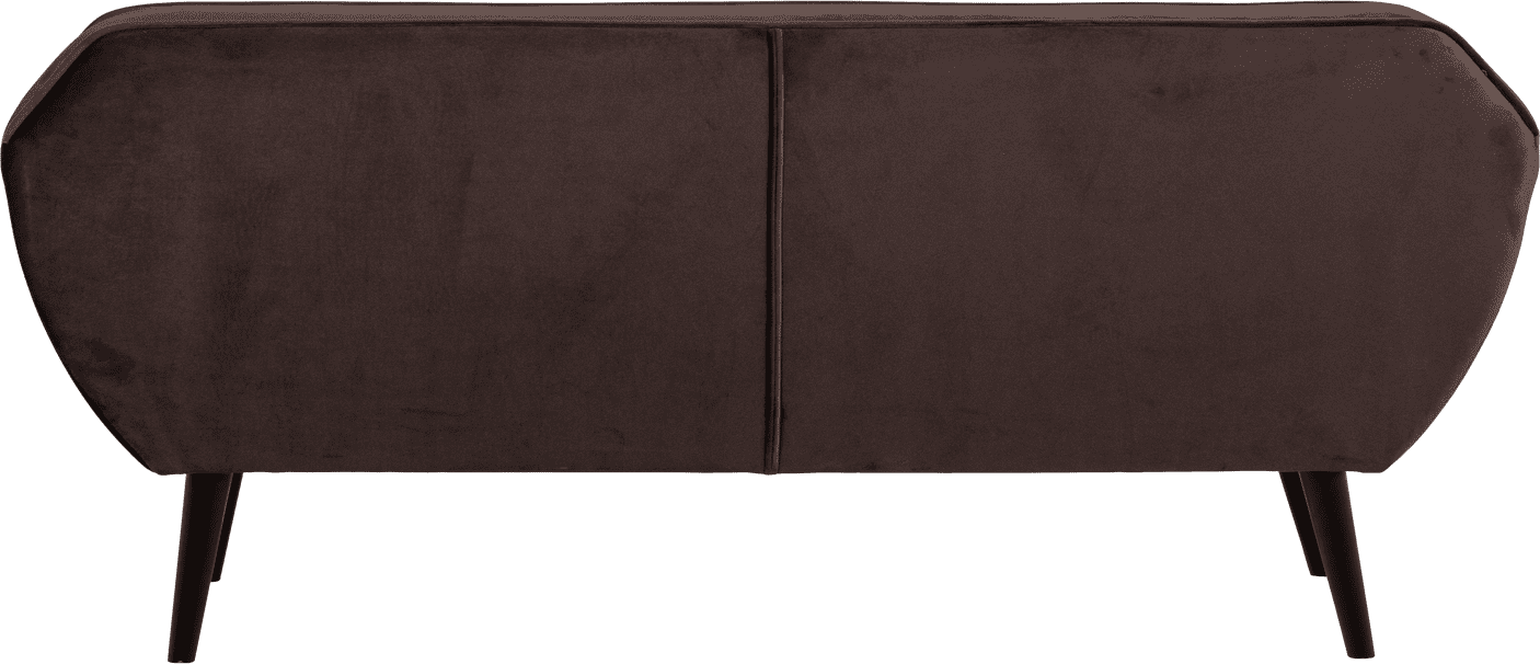 WOOOD Rocco 187cm velvet donkerbruin Donkerbruin 2-zitsbank