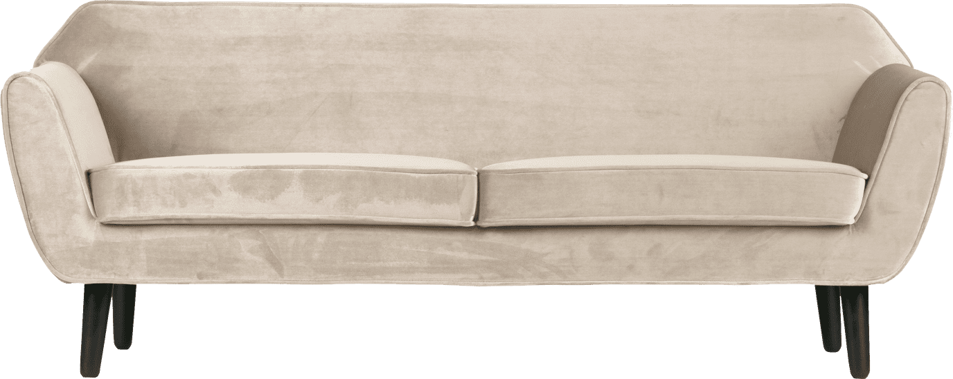 WOOOD Rocco 187cm velvet off white Wit 2-zitsbank