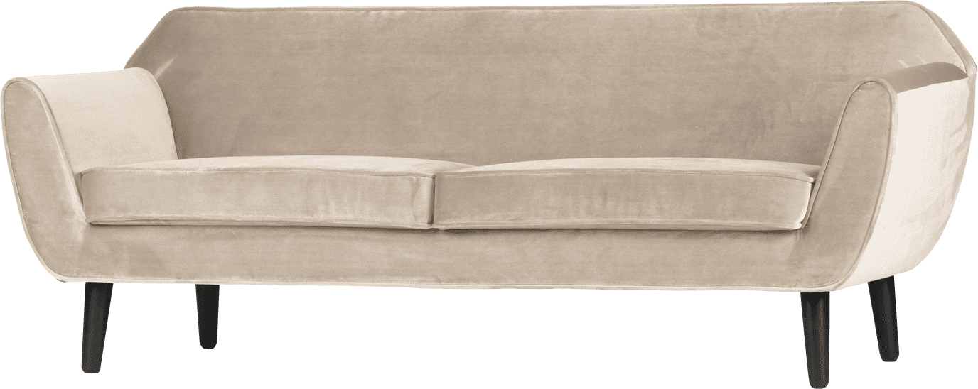 WOOOD Rocco 187cm velvet off white Wit 2-zitsbank