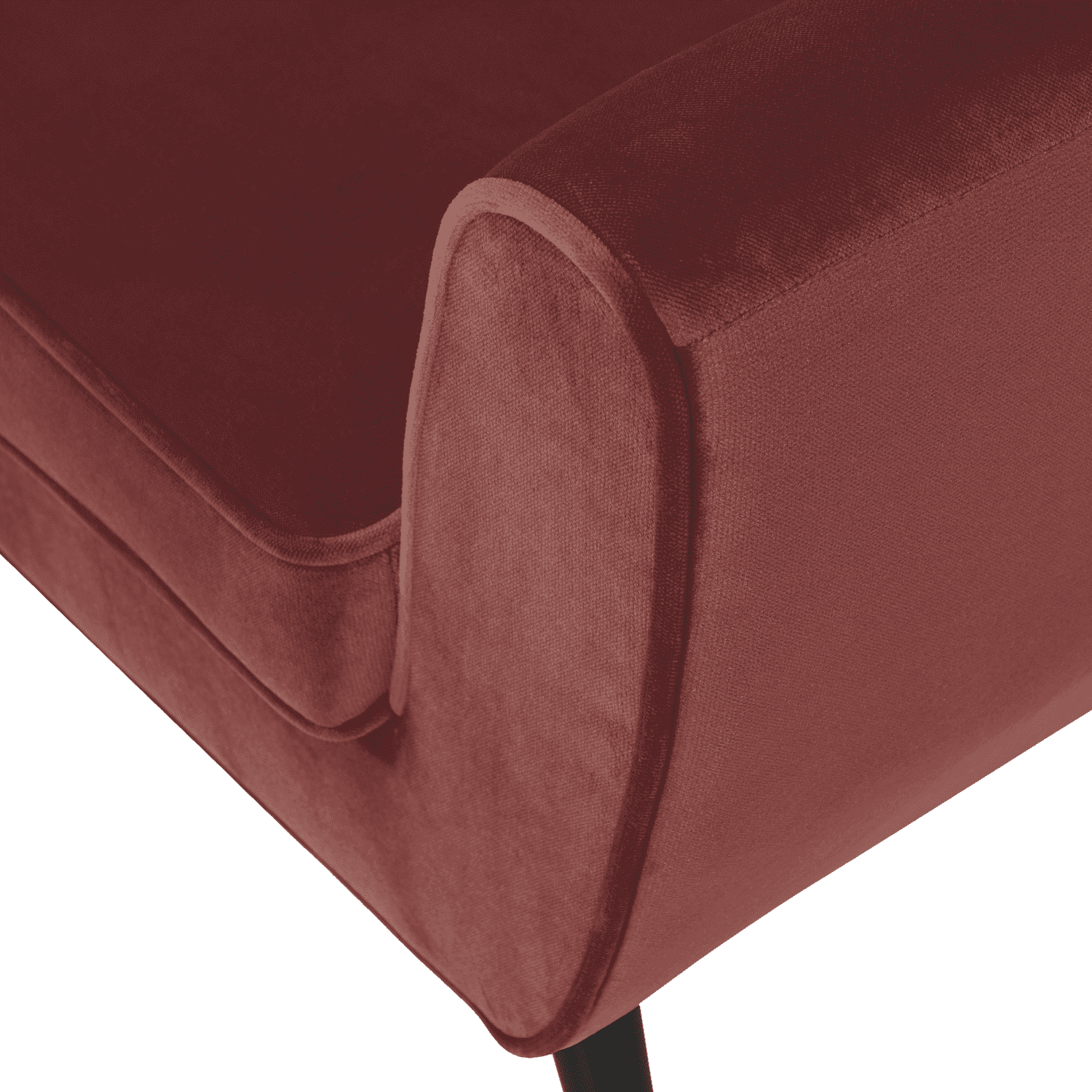 WOOOD Rocco fauteuil velvet bordeauxrood Bordeaux Fauteuil