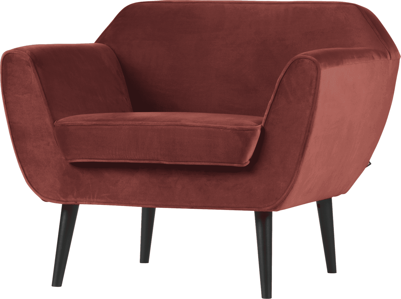 WOOOD Rocco fauteuil velvet bordeauxrood Bordeaux Fauteuil