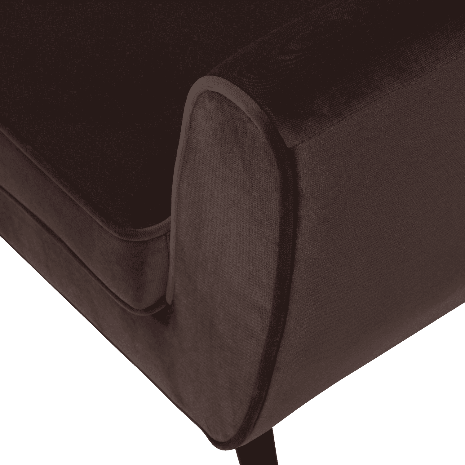 WOOOD Rocco fauteuil velvet donkerbruin Donkerbruin Fauteuil