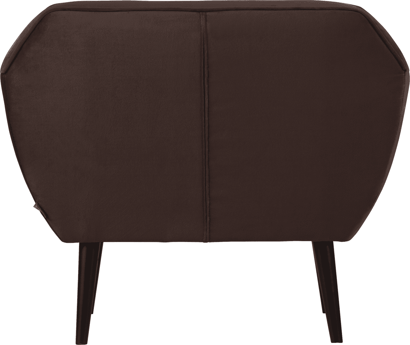 WOOOD Rocco fauteuil velvet donkerbruin Donkerbruin Fauteuil