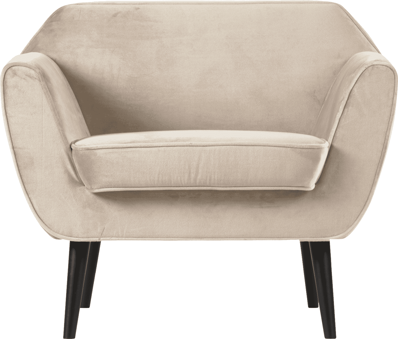 WOOOD Rocco fauteuil velvet off white Wit Fauteuil